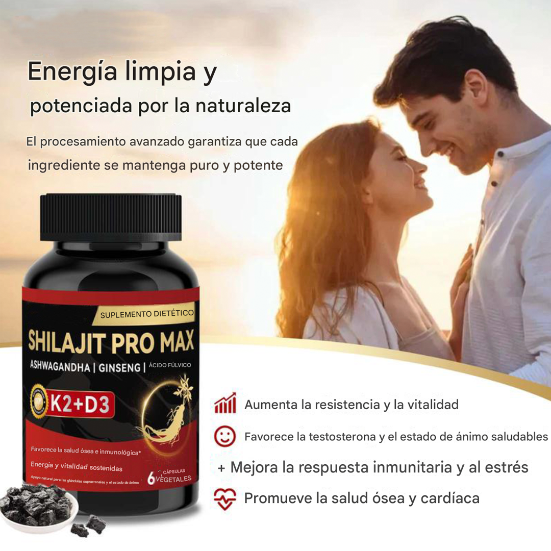 Shilajit PRO MAX - Poder y Rendimiento Masculino