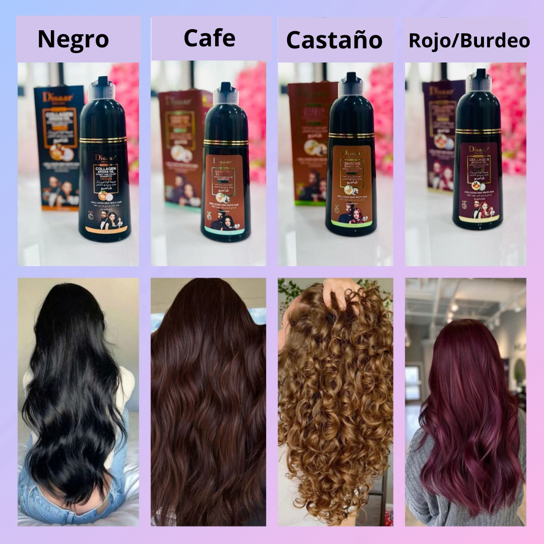 Rejuvenece tu cabello al instante Shampoo cubridor de cana.