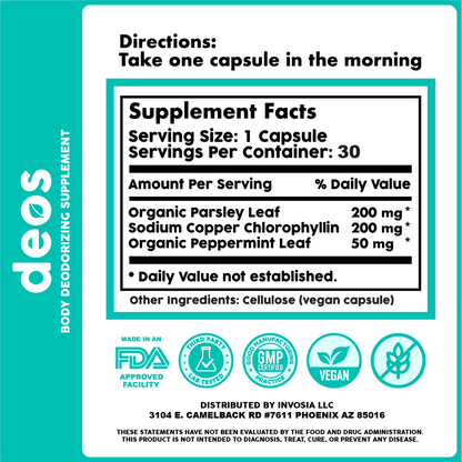 Deos™ - Desodorante Natural en Cápsulas (60 caps)
